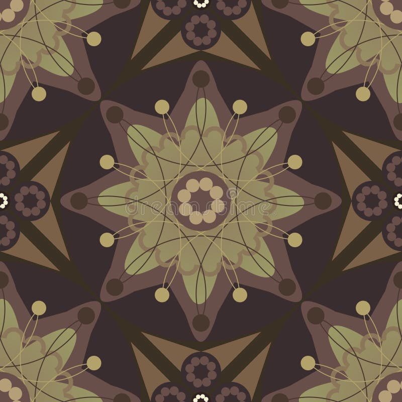 Star Flower Russia Style Seamless Pattern_eps