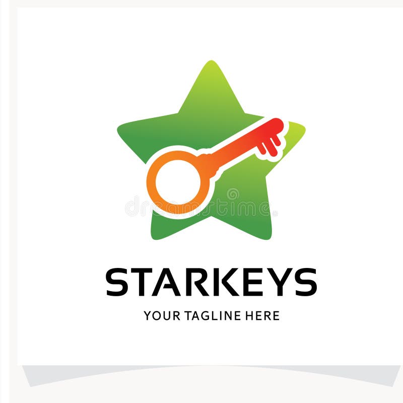 Star Keys Logo Design Template Inspiration Ilustración del Vector