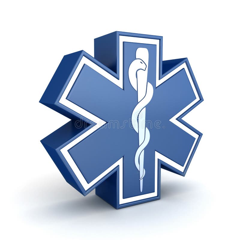 EMT Star Of Life Rettungsdienst Äskulapstab 3D Metall Button Pin Anstecker 0543