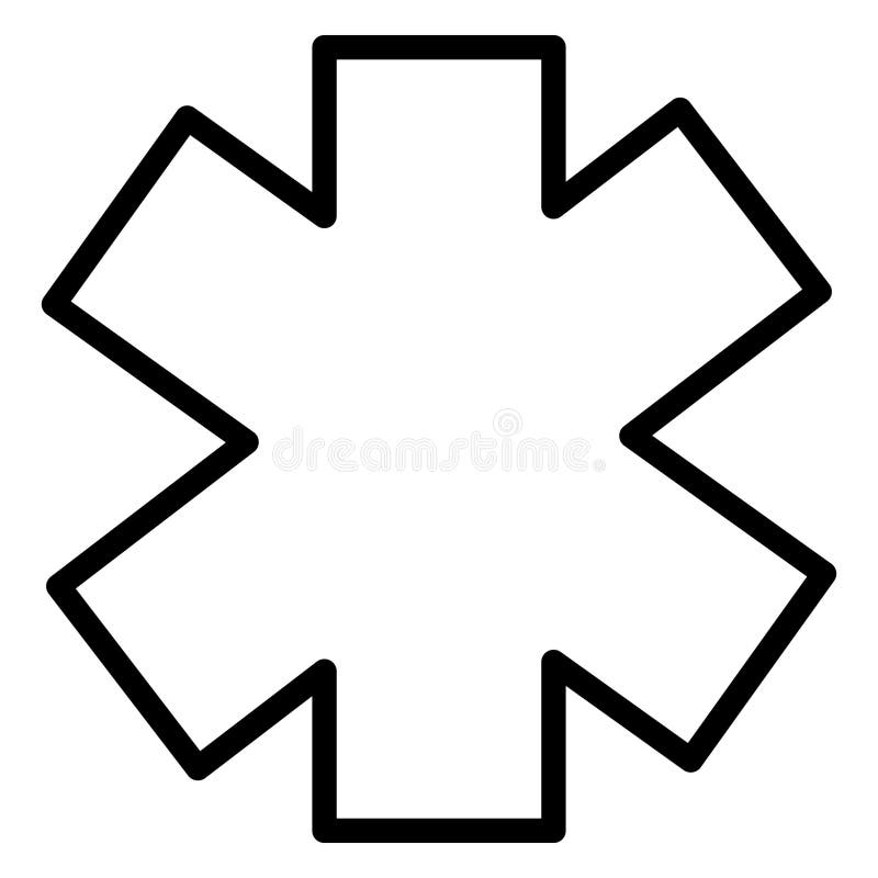 Star of Life Isolated Vector Icon that Can Be Easily Modified or Edit