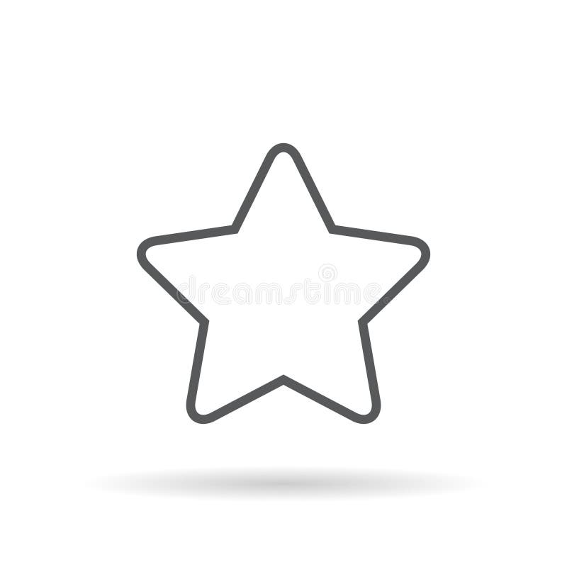 Star Line Icon Vector in Rounded Style Stock Vector - Illustration of