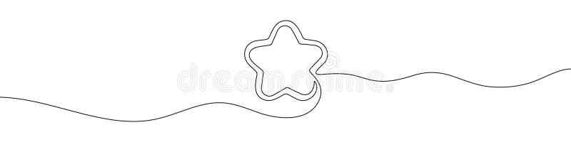 Star one line icon. One line drawing background. Continuous line drawing of star. Star linear icon royalty free illustration