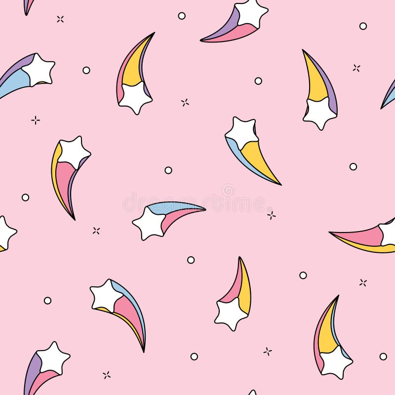 Pastel Paper Planes Seamless Colorful Cute Pattern Stock Vector