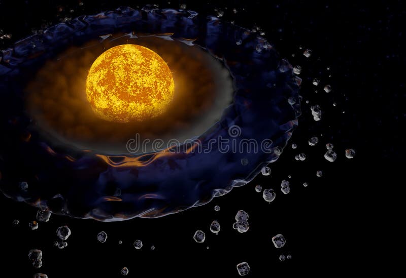 Star planet habitable zone liquid water 3d illustration