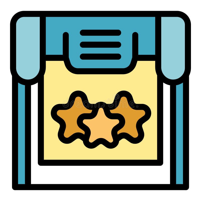 Star plotter icon vector flat. Star plotter icon outline vector. Printer format. Data device color flat