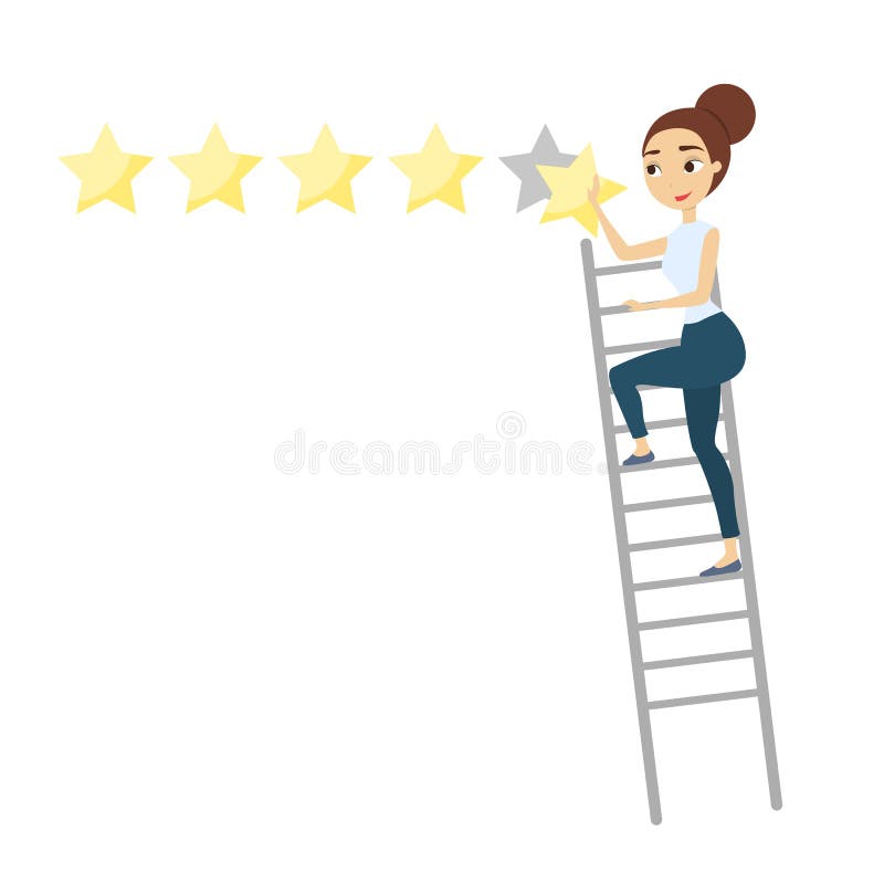 Star quality rating. stock vector. Illustration of company 104782206