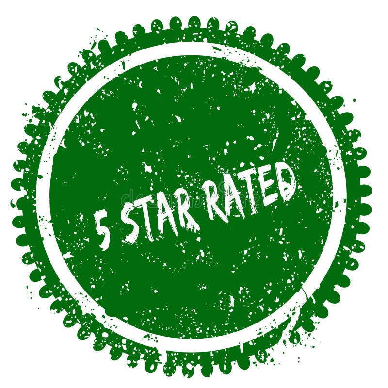 Green 5 Star Stamp with COMPLIANCE . Stock Illustration