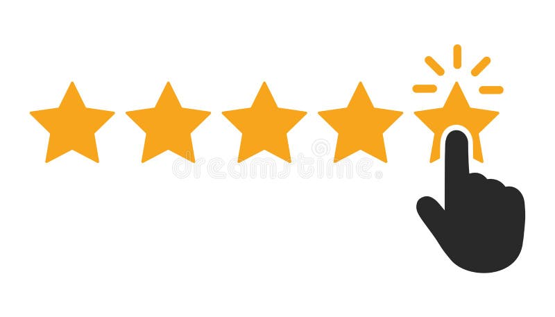 Star rating, classification. Positive customer reviews. Feedback concept - vector vector illustration