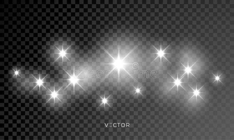 Star shine glow sparks, lens flare sparkle effect. Vector Christmas shiny glitter star rays vector illustration Star shine glow sparks, lens flare sparkle effect. Vector Christmas shiny glitter star rays vector illustration