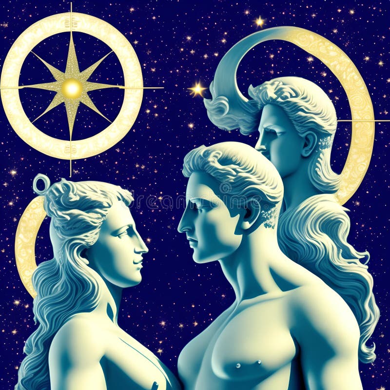 Star Sign of Gemini, Generative AI Illustration Stock Image - Image of ...