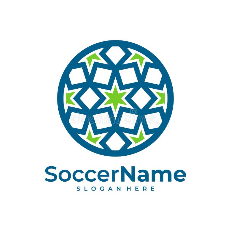 Star Soccer Logo Template, Football Star Logo Design Vector Stock