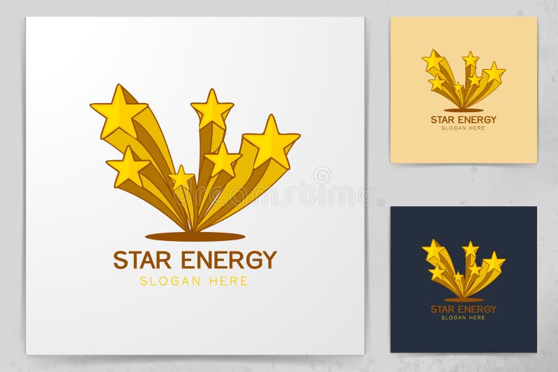 Star sparkles logo design inspiration stock illustration