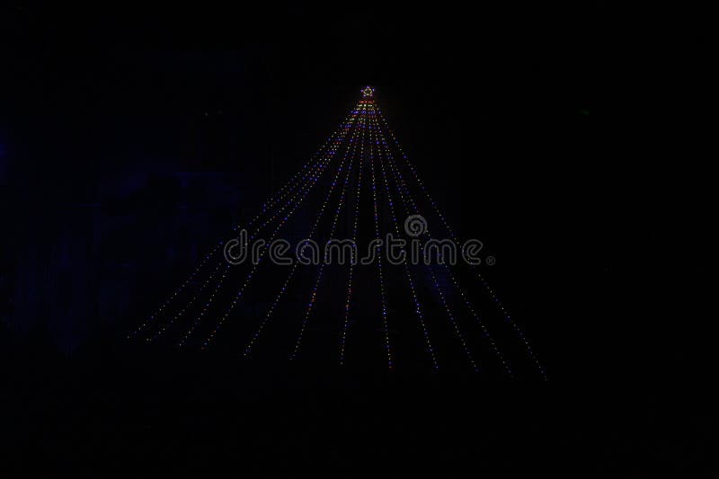 Star with Star Stream Lights at Night royalty free illustration