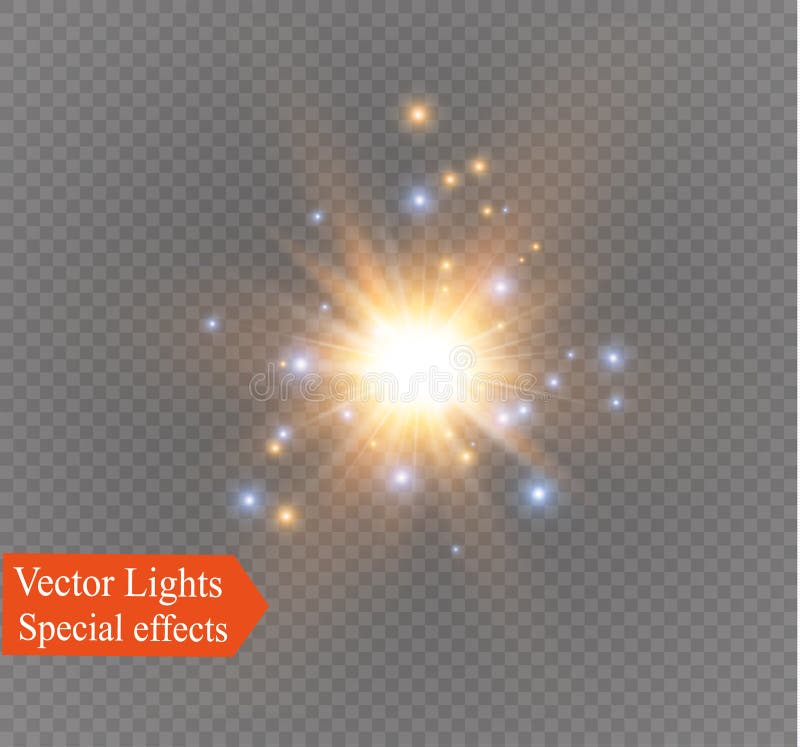 Star su un fondo trasparente, l'effetto della luce, illustrazione di vettore scoppio con le scintille royalty illustrazione gratis Star su un fondo trasparente, l'effetto della luce, illustrazione di vettore scoppio con le scintille royalty illustrazione gratis
