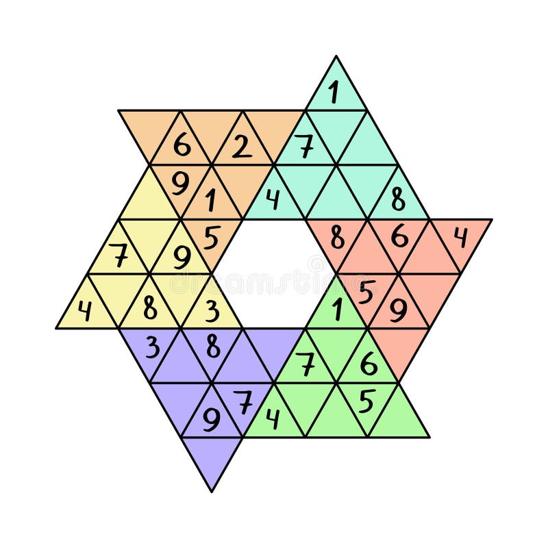 Triangle Sudoku Game Vector Illustration Stock Vector Illustration Of Maths Maze