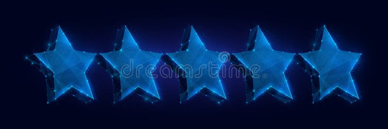 5 Star symbol low poly vector illustration vector illustration