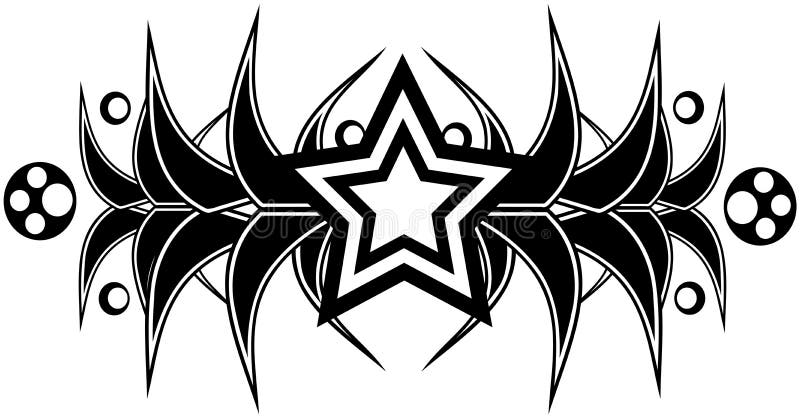 Minimal symmetrical blackwork star tattoo on Craiyon-cheohanoi.vn