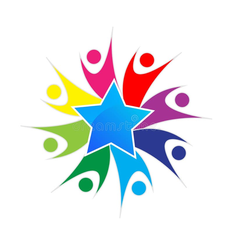 Teamwork Group Of Friends, Icon Stock Vector Illustration of