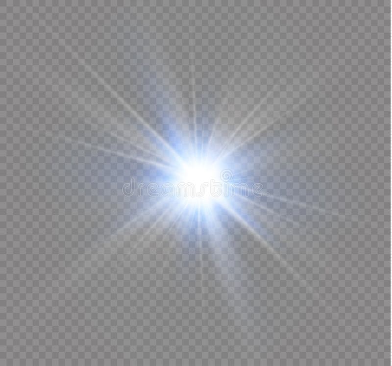 Star On A Transparent Background,light Effect,vector Illustration. Burst With Sparkles. Stock
