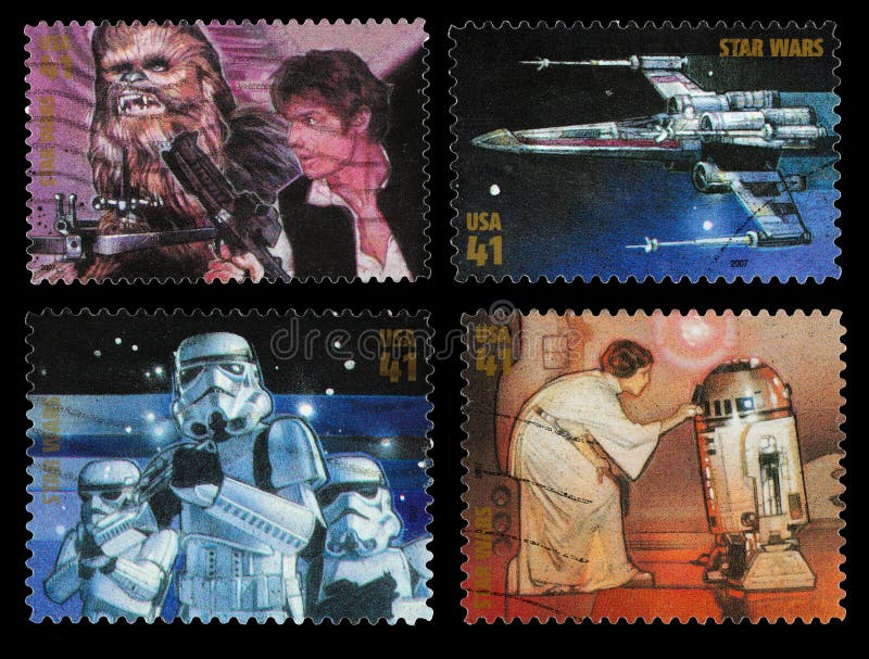 Star Wars Stamps 2018 MNH Han Solo Chewbacca Kira Movies Film 4v M/S 