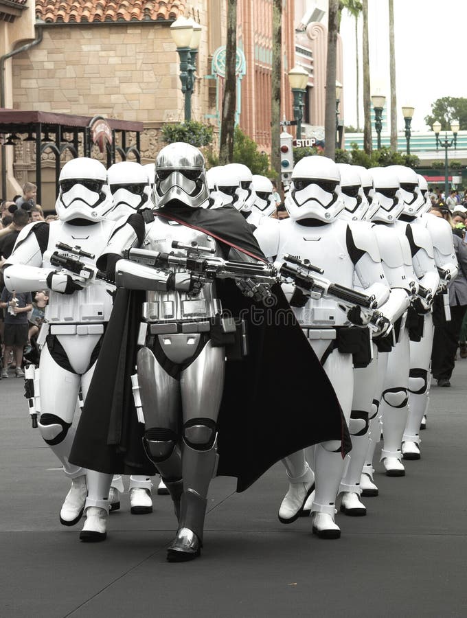 Star wars storm troopers on parade at Walt Disney World Florida