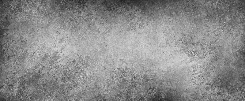 Stara grunge tekstura w czarny i biały tło sztandarze, brudzi zakłopotane ciemne grungy granicy i światło - szary cente zdjęcia royalty free