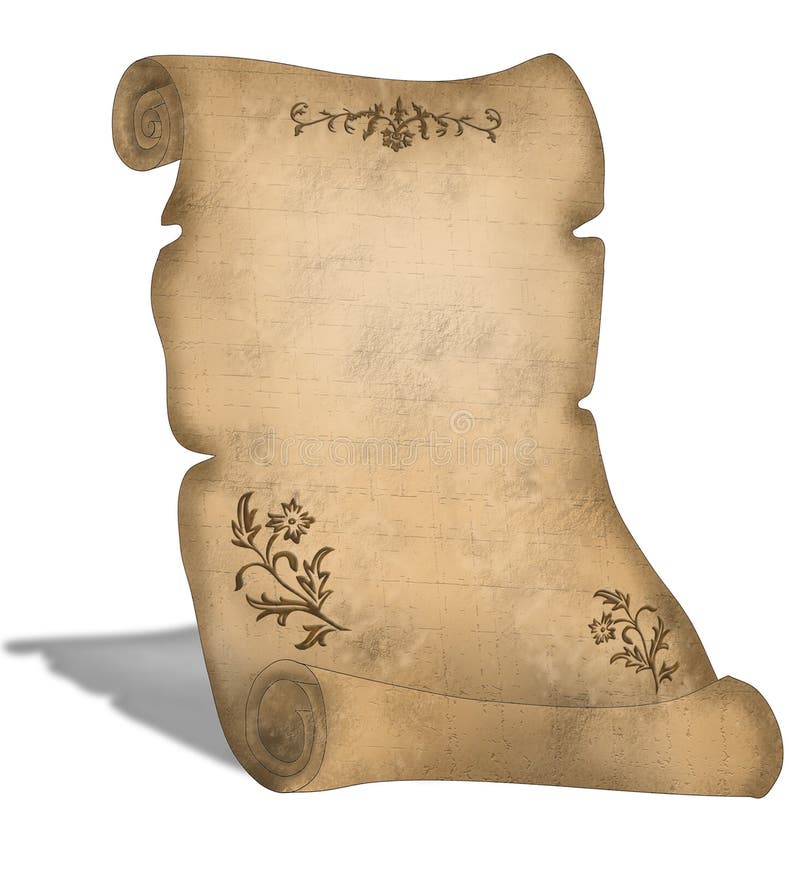 stara pergaminowa dekoracji zwoju royalty ilustracja stara pergaminowa dekoracji zwoju royalty ilustracja