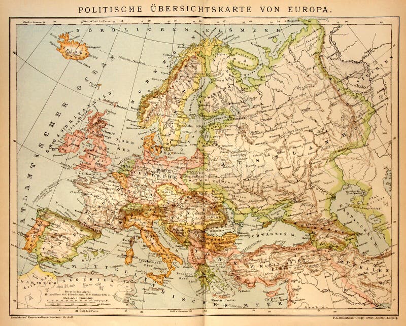 Stara polityczna mapa Europa