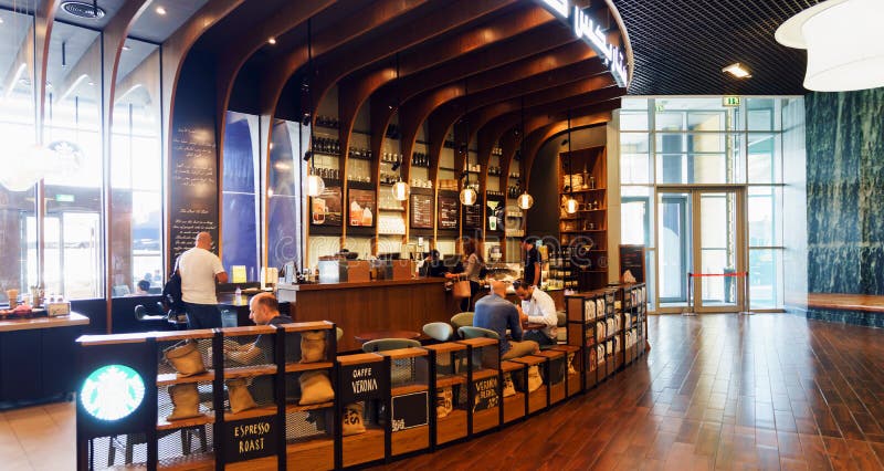 Starbucks Café interiör arkivfoton