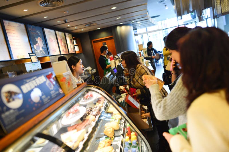 Starbucks Café interiör royaltyfri bild