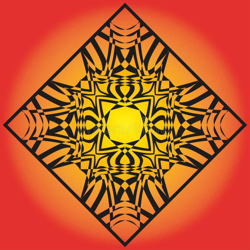 Starburst ray illustration. Gradient color explosion. Abstract sun symbol. Vector bright ornament. royalty free illustration