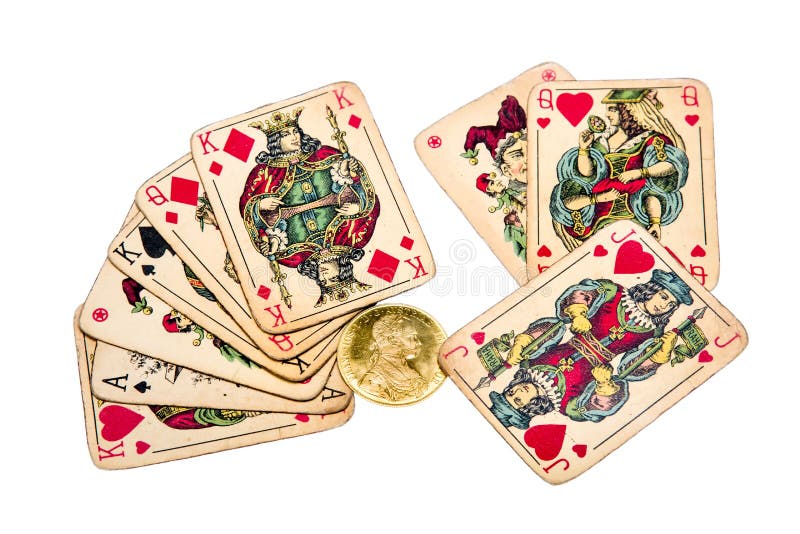 Stare joker karty zdjęcie stock