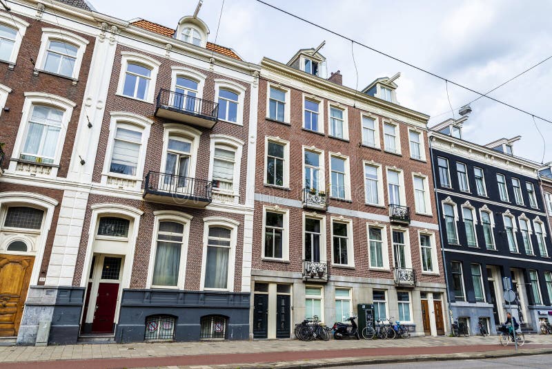 Stare klasyczne domy w holandii amsterdamskiej zdjęcia stock