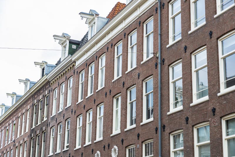 Stare klasyczne domy w holandii amsterdamskiej obrazy stock