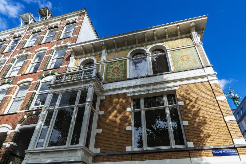 Stare klasyczne domy w holandii amsterdamskiej fotografia stock