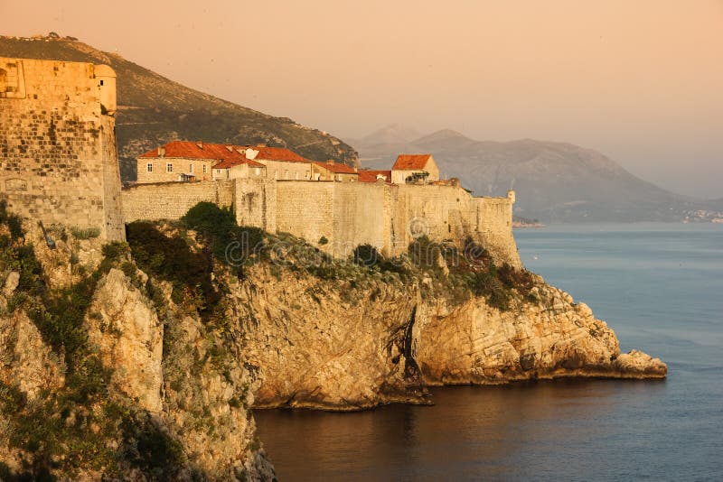 Stare miasteczko i miasto ściany dubrovnik Chorwacja obrazy royalty free Stare miasteczko i miasto ściany dubrovnik Chorwacja obrazy royalty free