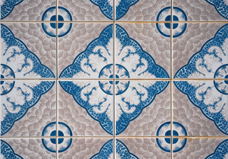 Ornamental old typical tiles from Portugal. Ornamental old typical tiles from Portugal.