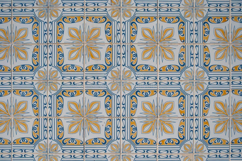 Ornamental old typical tiles from Portugal. Ornamental old typical tiles from Portugal.