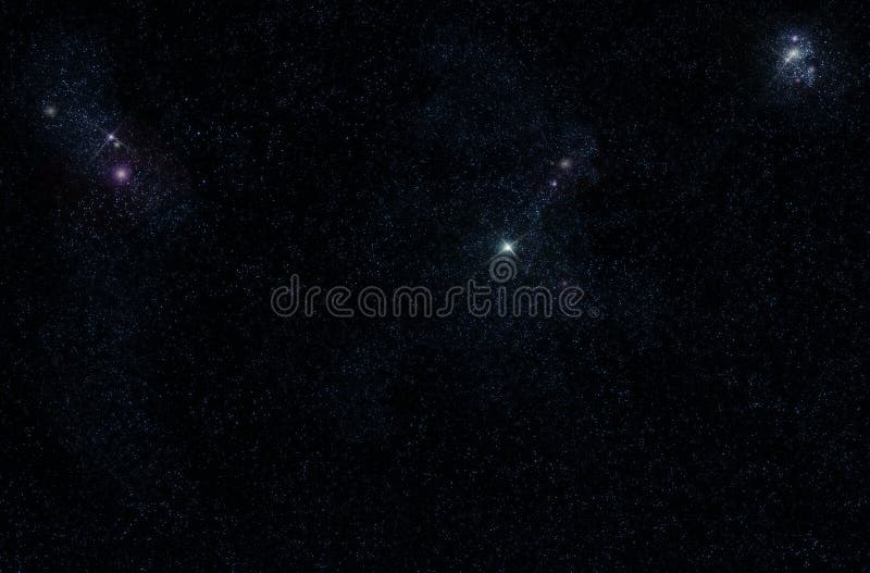 Starfield mit kosmischem Nebelfleck lizenzfreie abbildung