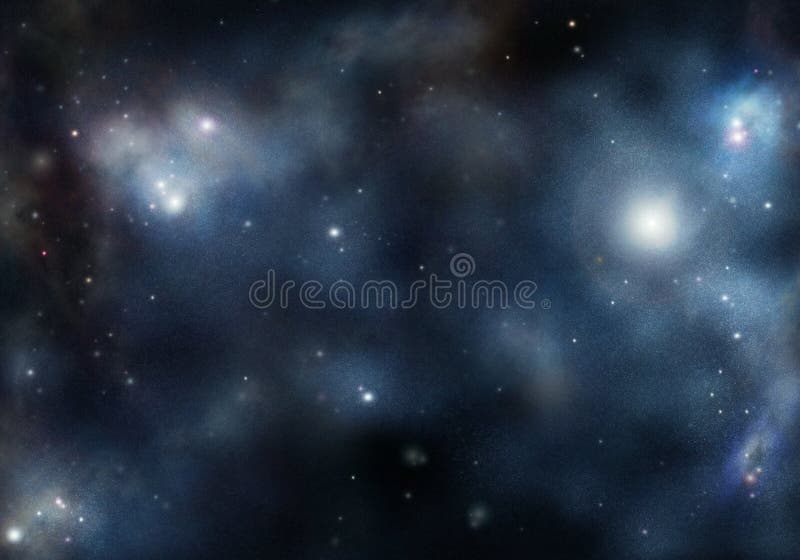 Starfield mit kosmischem Nebelfleck lizenzfreie abbildung