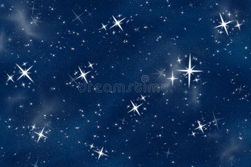 Starfield in starry night sky stock illustration