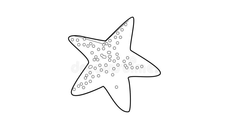 Starfish icon animation royalty free illustration