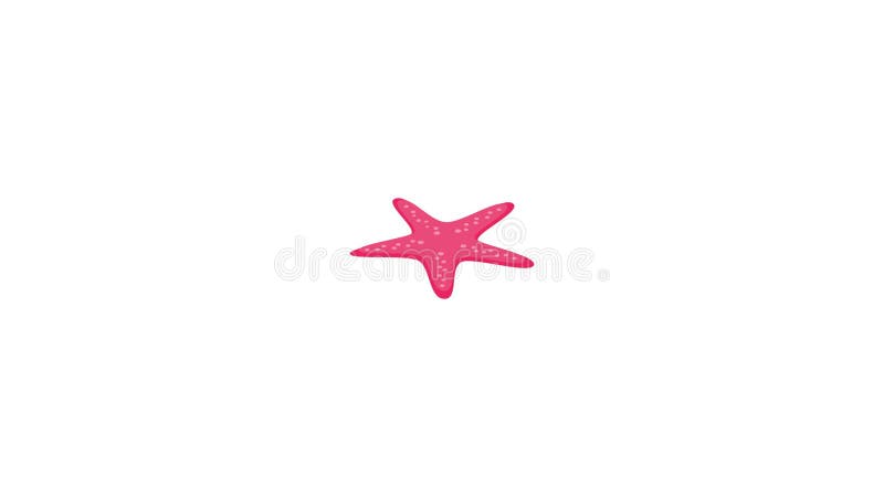 Starfish icon animation stock illustration
