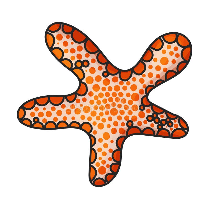 Starfish vector icon outline isolated on square white background. Simple  flat sea marine animal creatures outlined cartoon drawing. 25265717 Vector  Art at Vecteezy