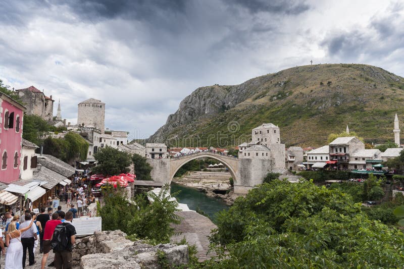 Stari Most `old bridge` in Mostar royalty free stock images Stari Most `old bridge` in Mostar royalty free stock images