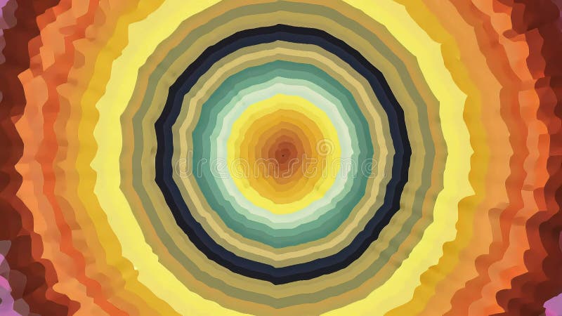 Stark geometrisk kaleidoskop-bakgrundsanimering med sömlösa övergångar och roterande mönster stock illustrationer