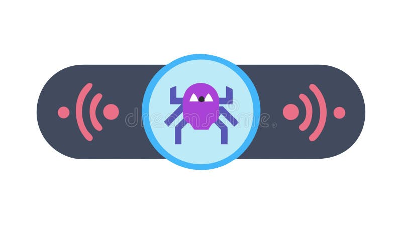 Malware Cybersecurity Threat Virus Alert Vector, vector design Generative AI vector illustration