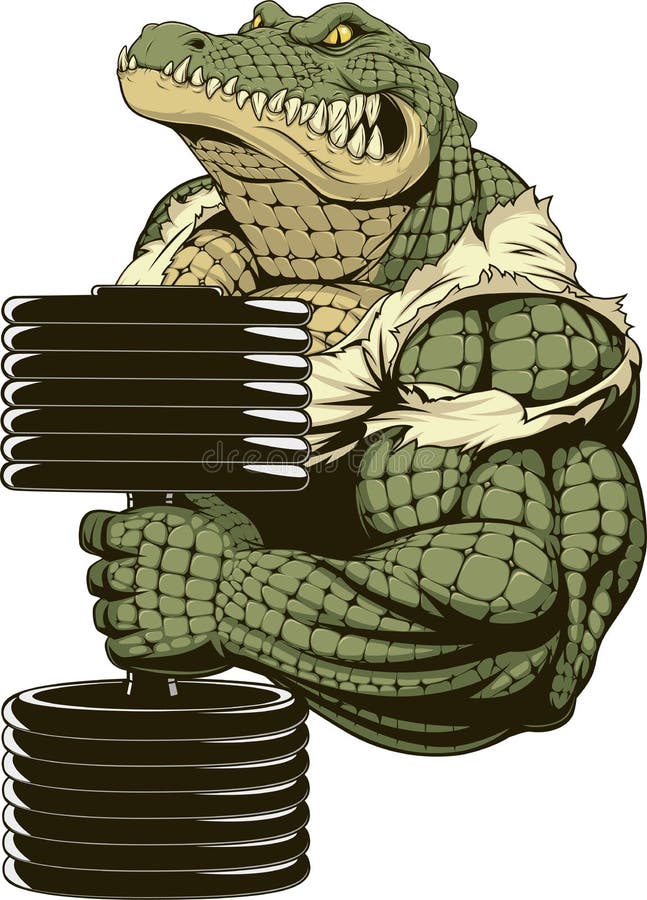 Furchterregendes starkes Krokodil lizenzfreie abbildung