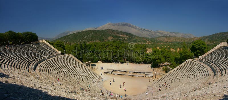 Starożytny teatr grecki zdjęcia stock