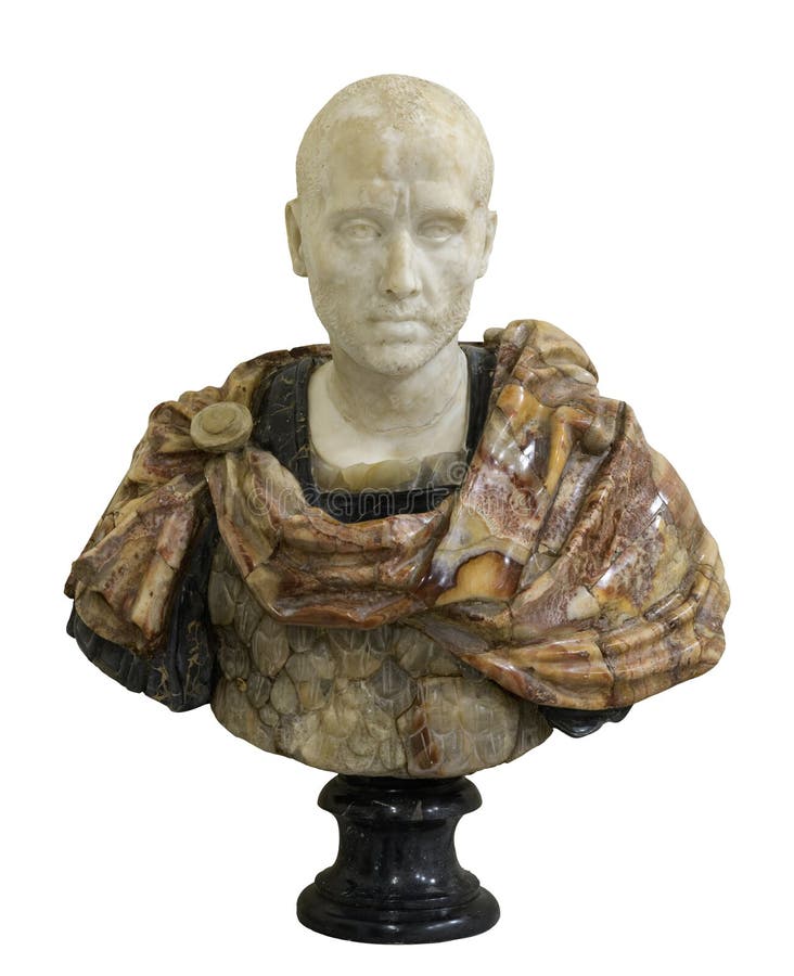 Ancient Roman portrait bust of older woman. Rome, Italy. Ancient Roman portrait bust of older woman. Rome, Italy